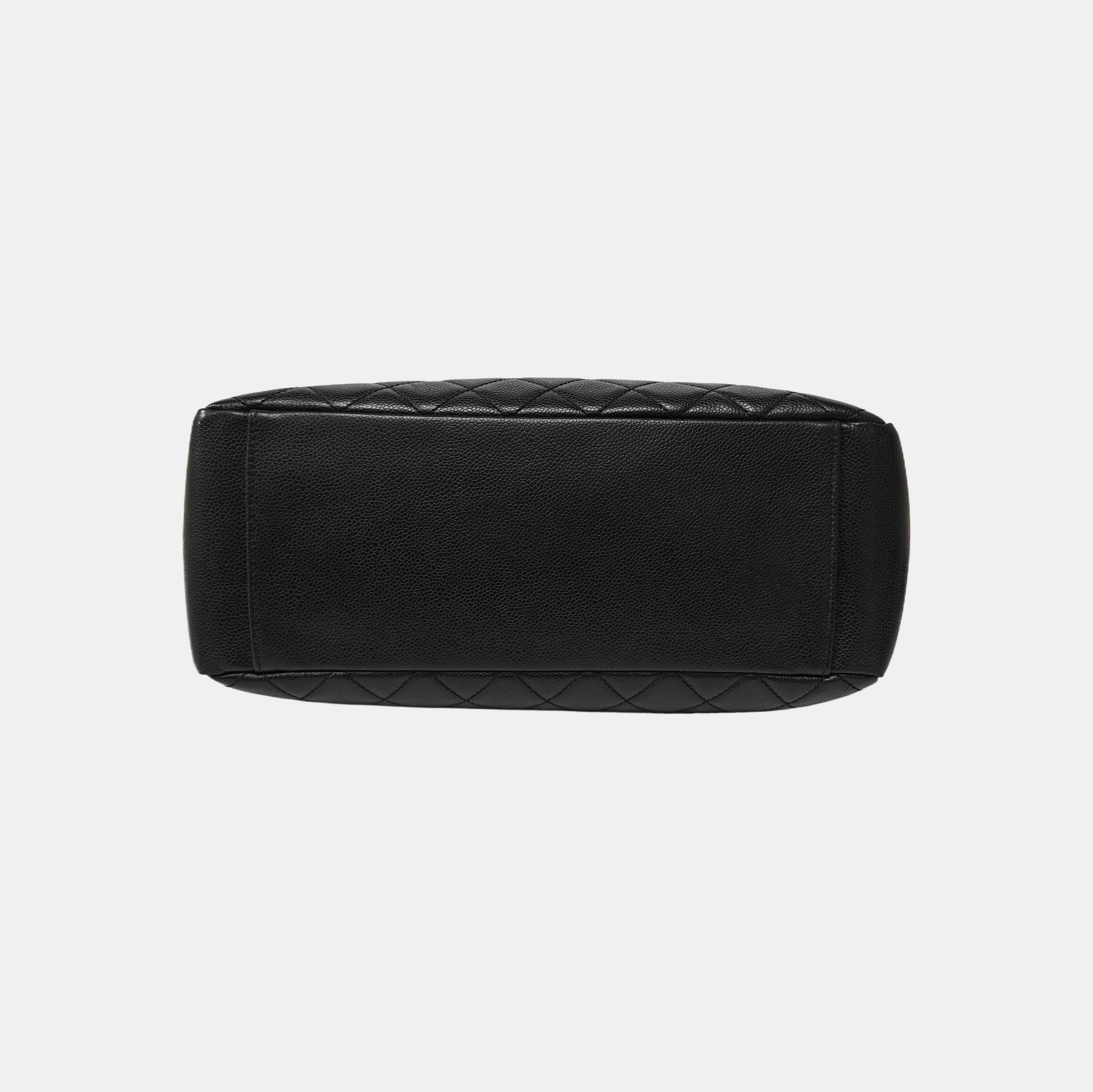 CHANEL GST Large Quilted Grained Calfskin Black