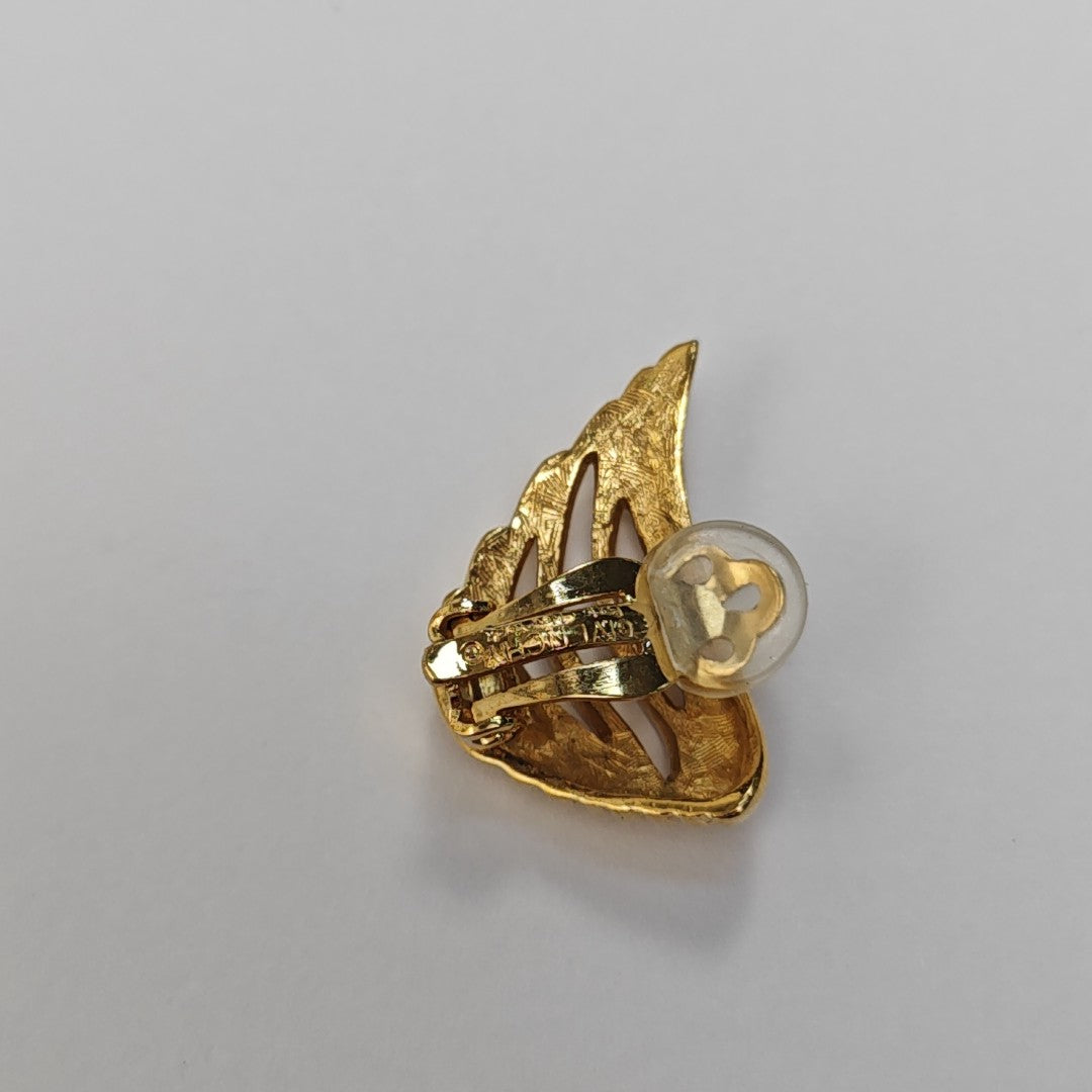 Metal Gold Clip On Earrings