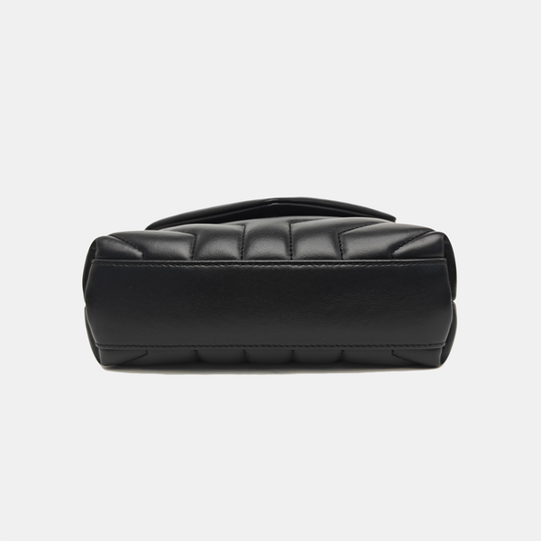 LOULOU Extra Small Chevron Calfskin Black