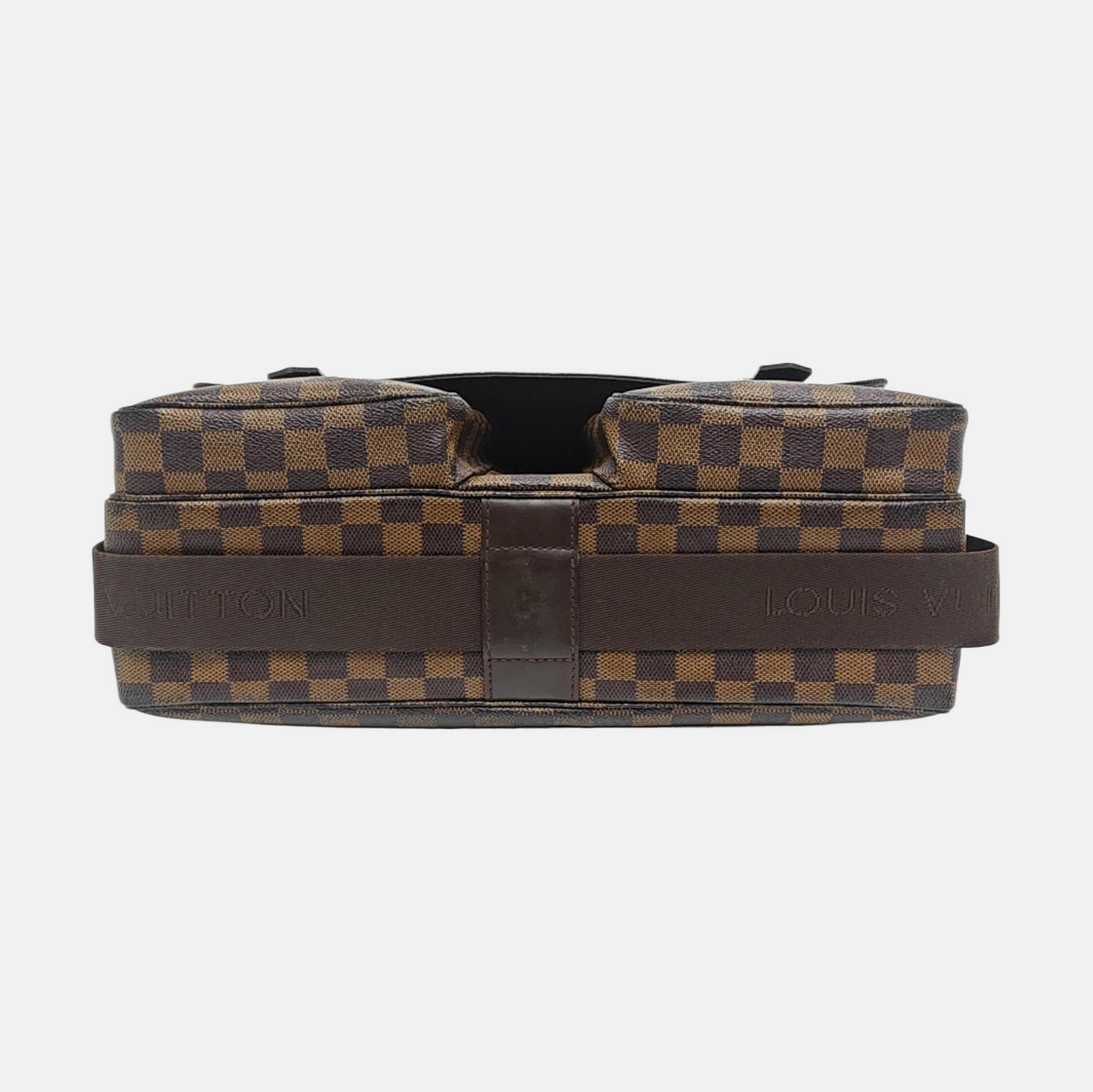 BROADWAY Damier Ebene Coated Canvas Brown