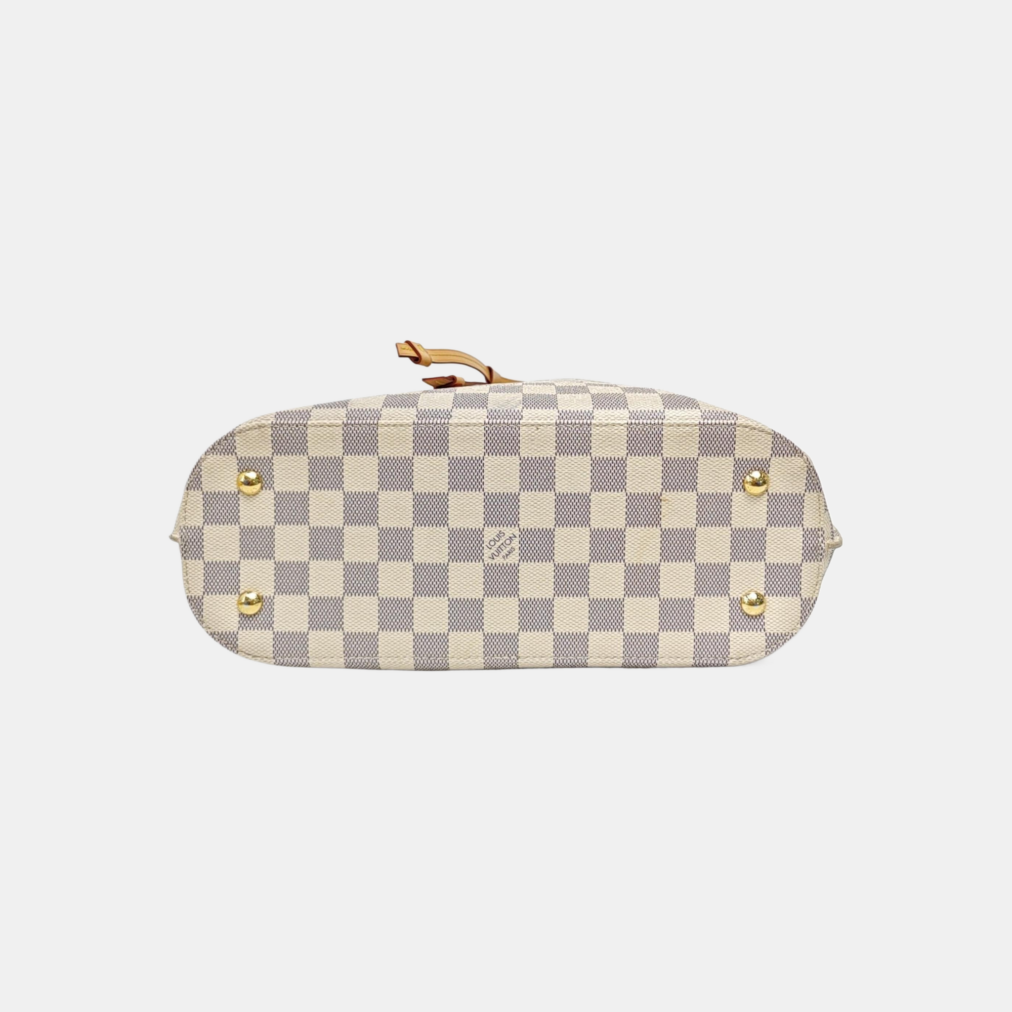 GIROLATA GM Damier Azur Coated Canvas White