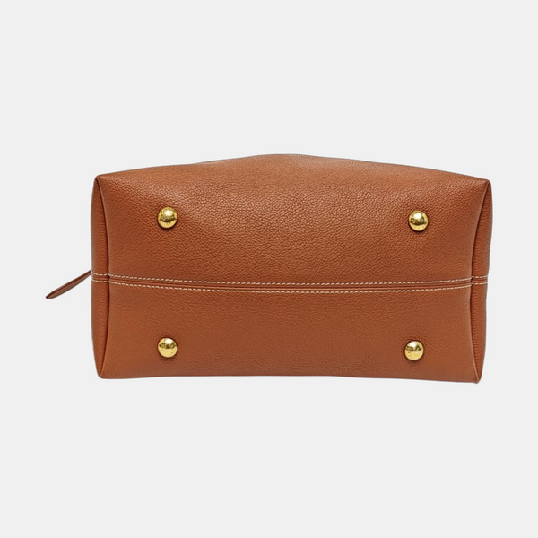 LOW KEY HOBO MM Monogram Calfskin Brown