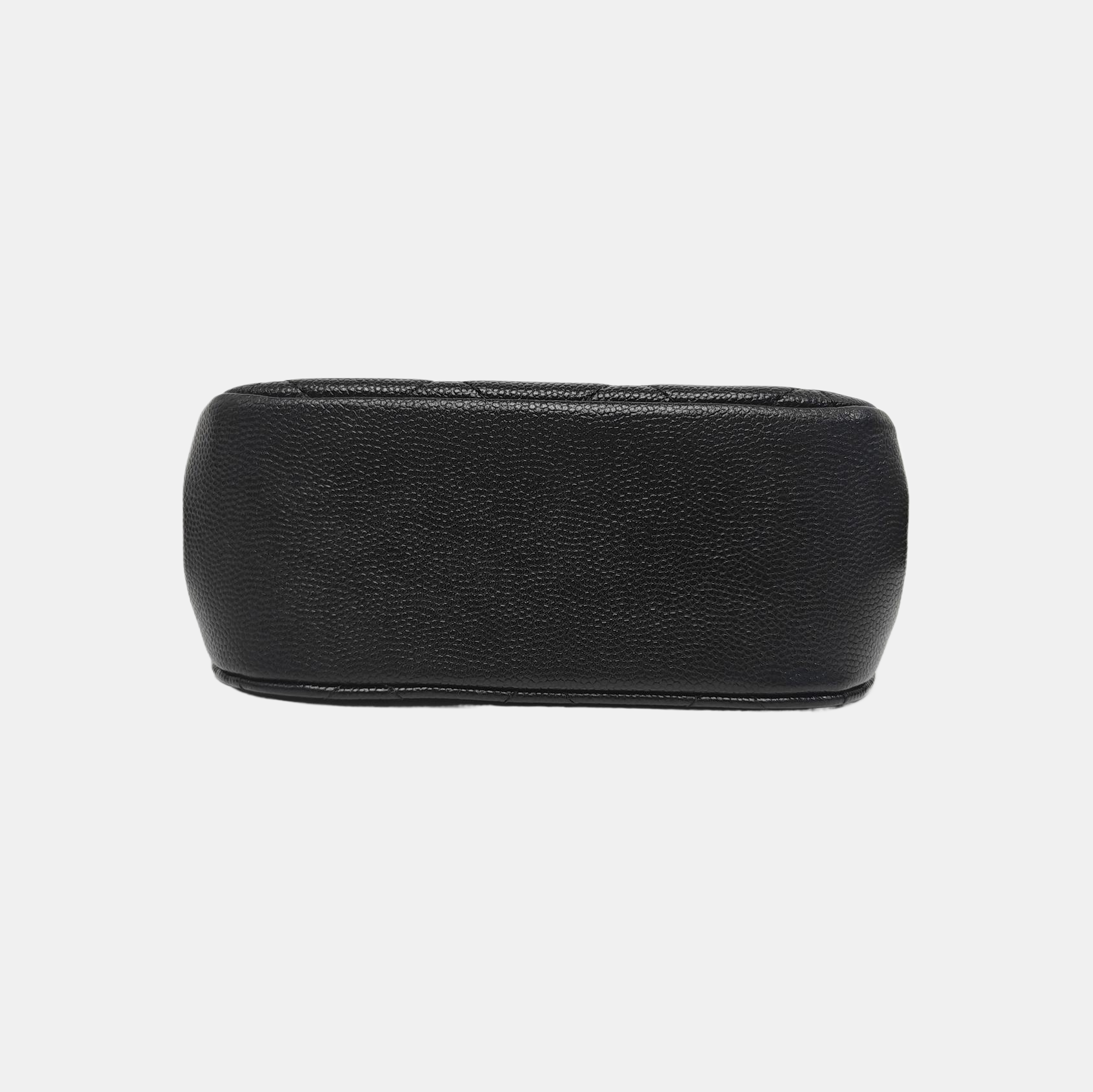 Quilted Grained Calfskin Shoulder Bag Black