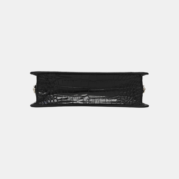 Calfskin Top Handle Bag Black