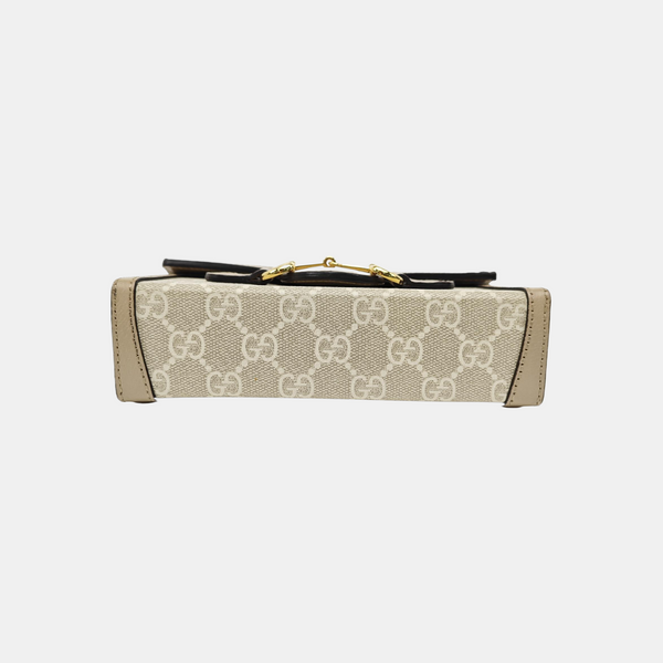 Horsebit 1955 Mini Monogram Coated Canvas White