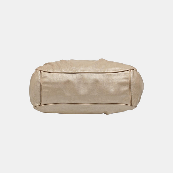Calfskin Top Handle Bag Beige