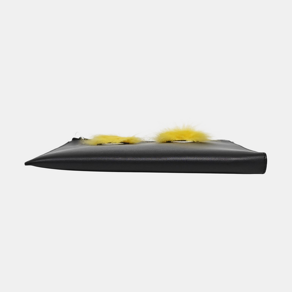 Authenticated pre-owned  Monster Leather Black - Clutch at Looply