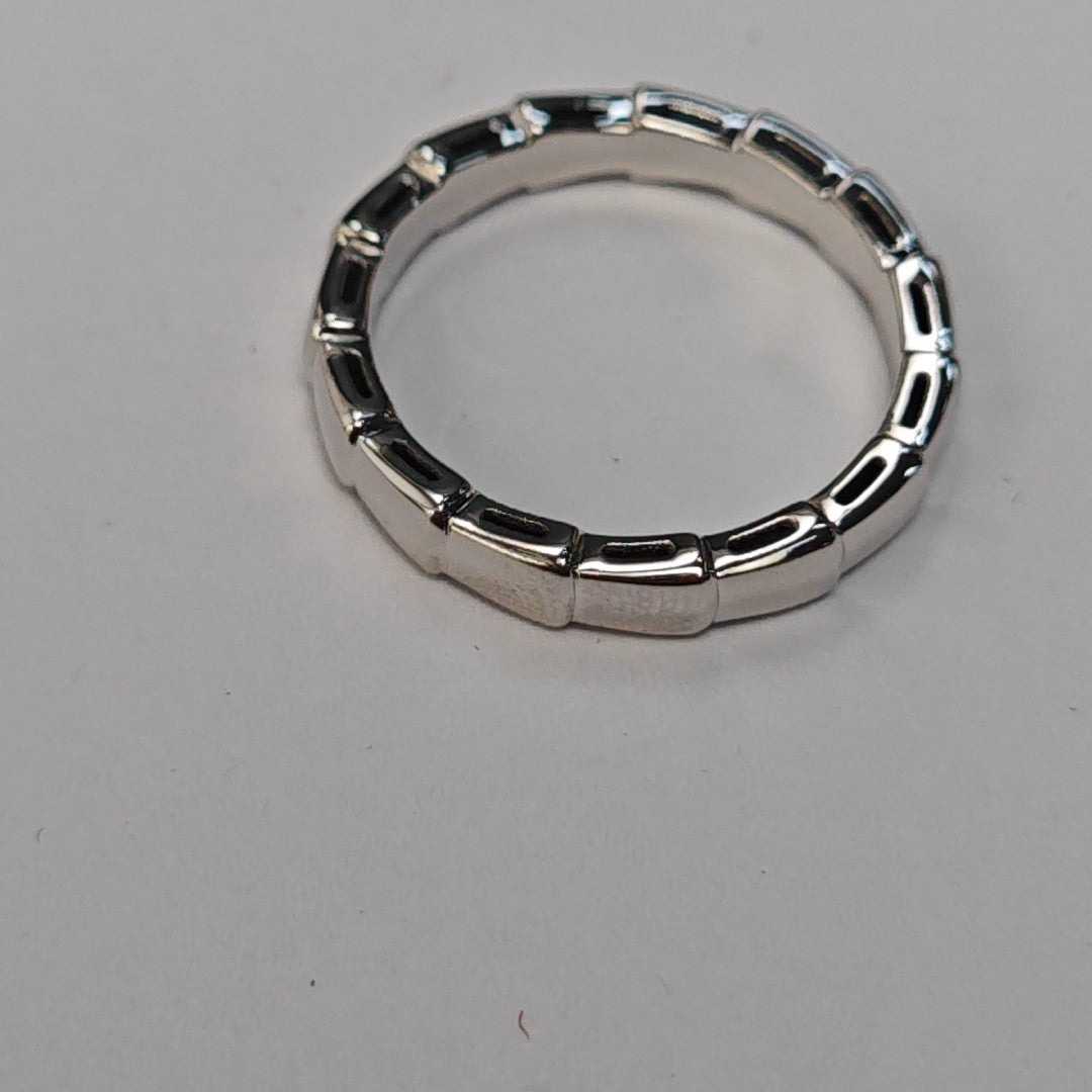 SERPENTI 18k White Gold Silver Ring EU 57
