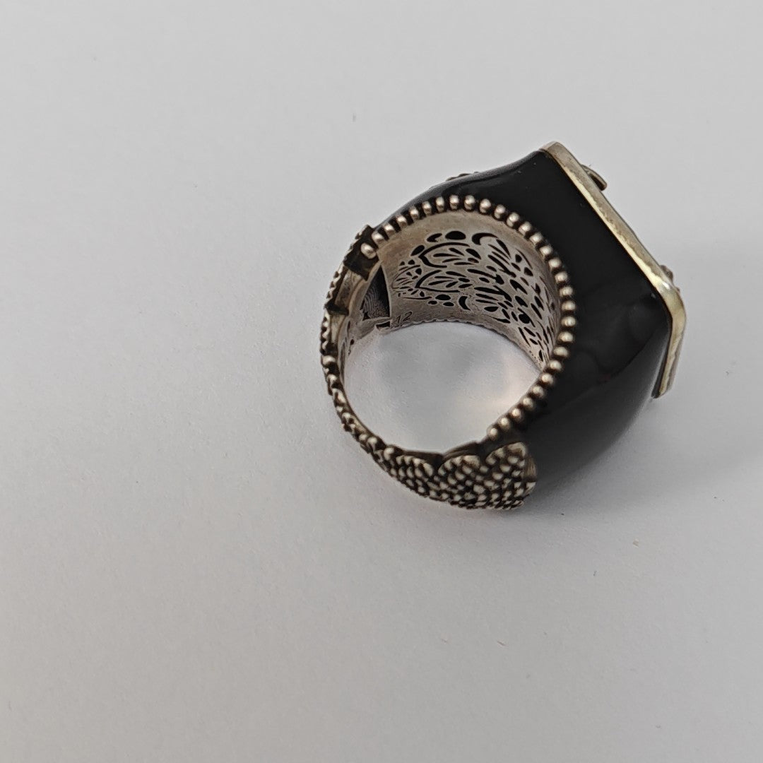 925 Sterling Silver Red Ring HK 12