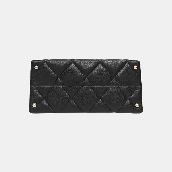 CLASSIC FLAP Mini Quilted Grained Calfskin Black