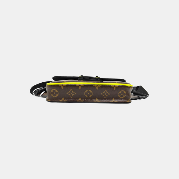 S LOCK Monogram Coated Canvas Brown