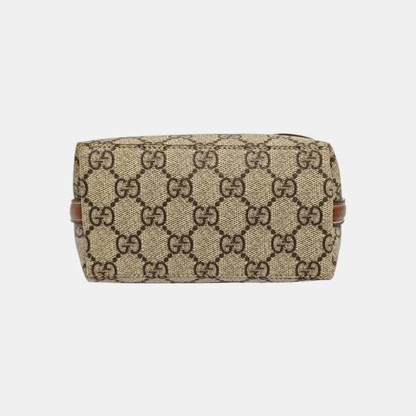 GG Emblem Monogram Coated Canvas Brown