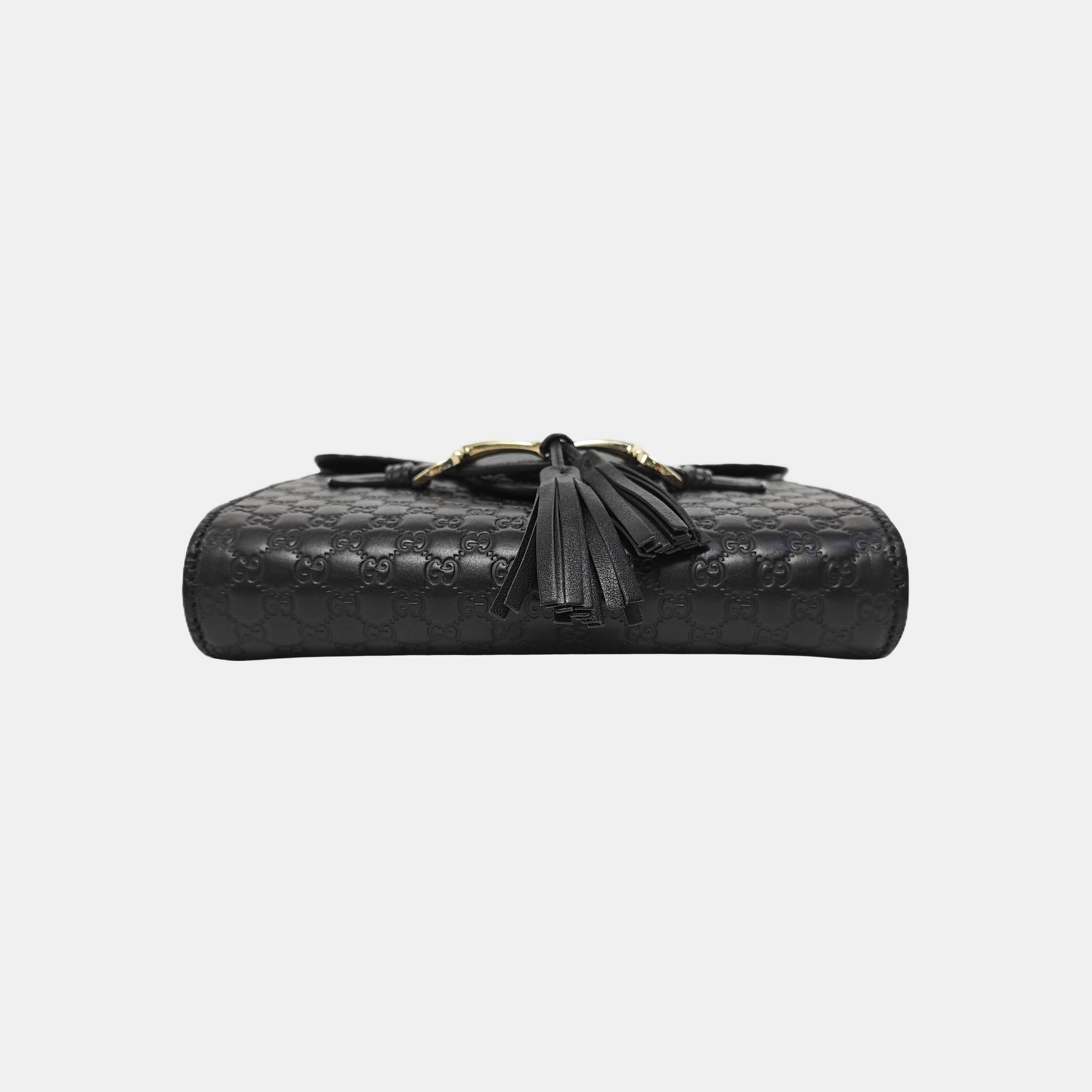 Emily Chain Mini Monogram Calfskin Black