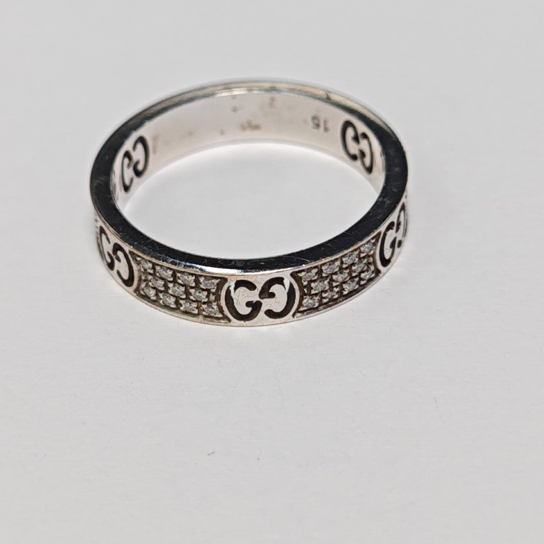 Icon 18k White Gold Silver Ring HK 15