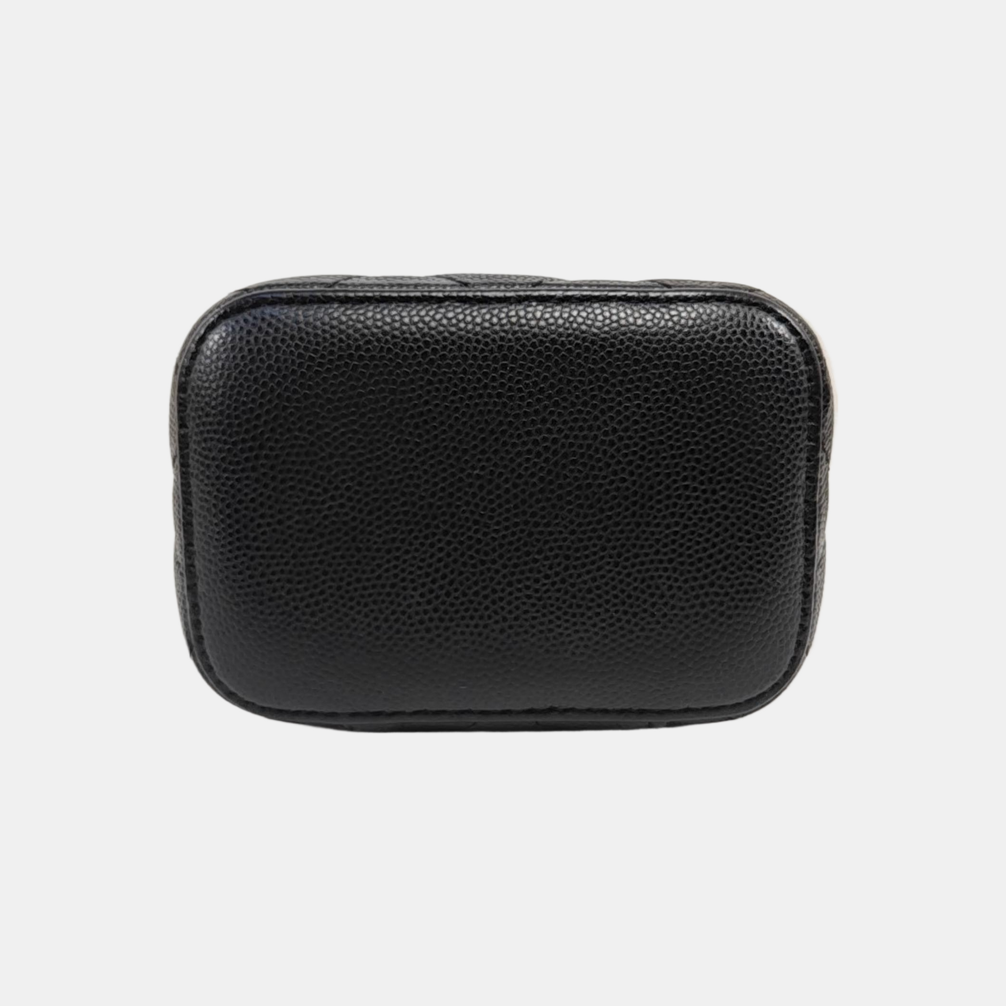 VANITY CASE Mini Quilted Grained Calfskin Black