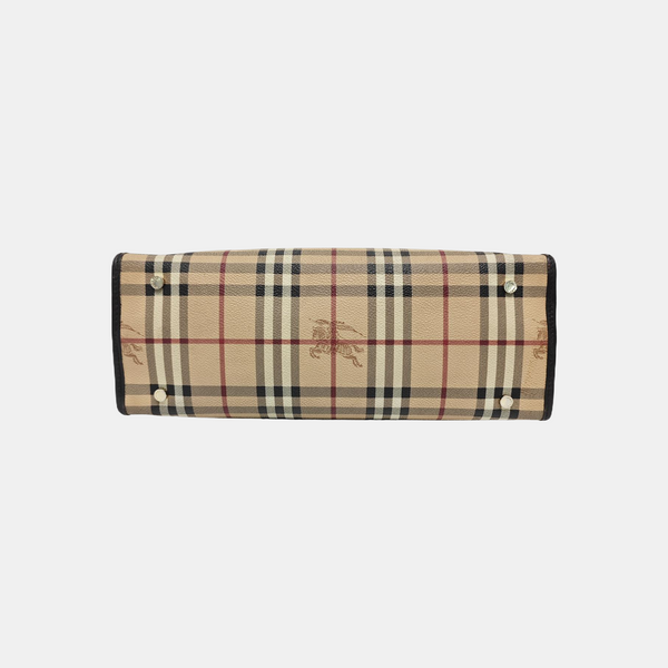 Coated Canvas Tote Bag Beige