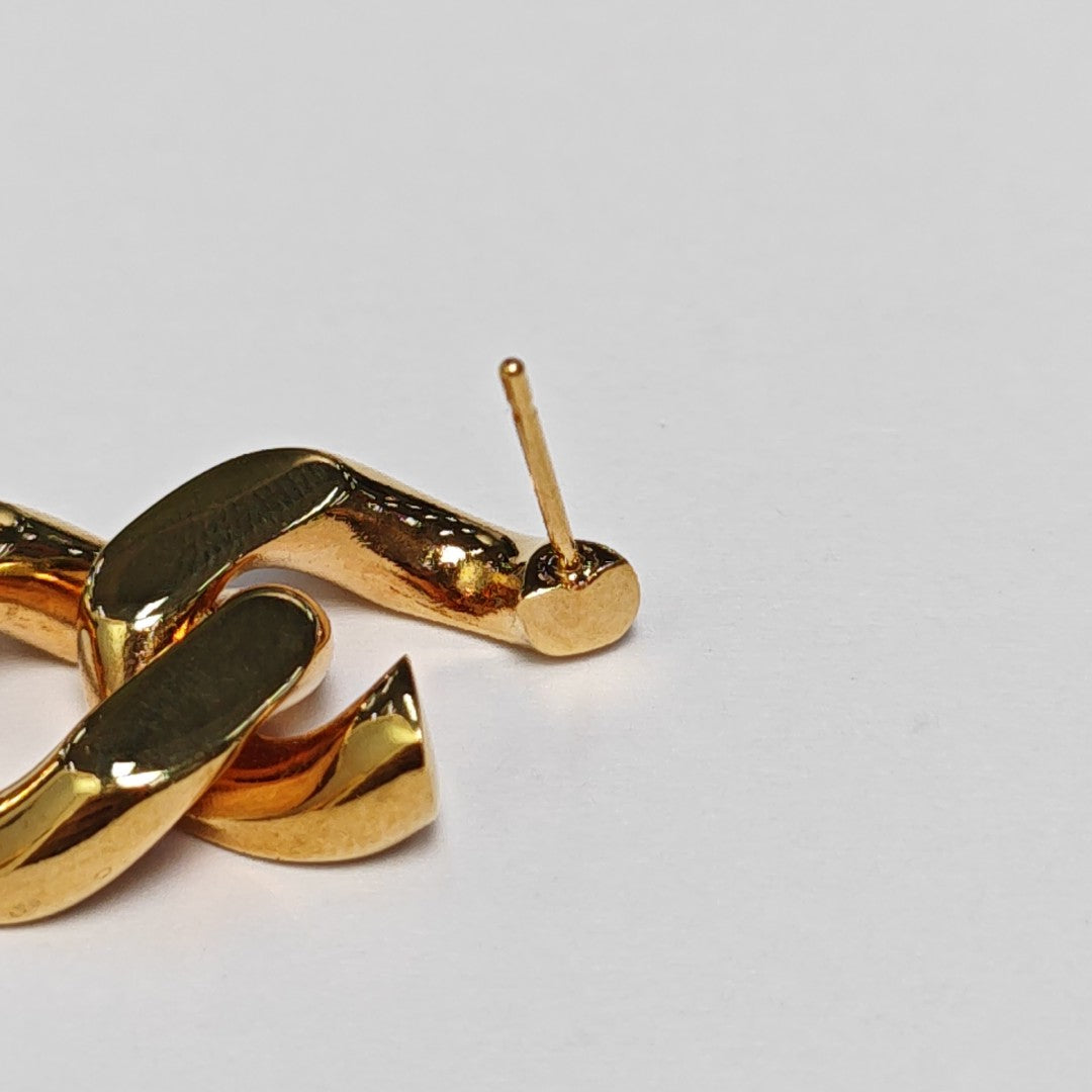 Metal Gold Stud Earrings