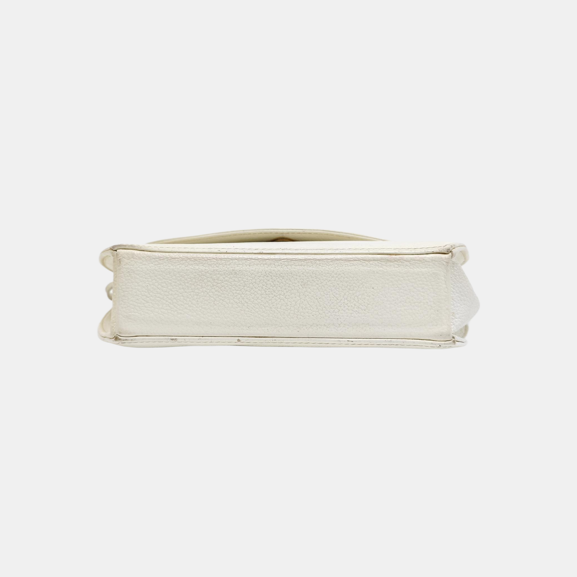 Calfskin Shoulder Bag White