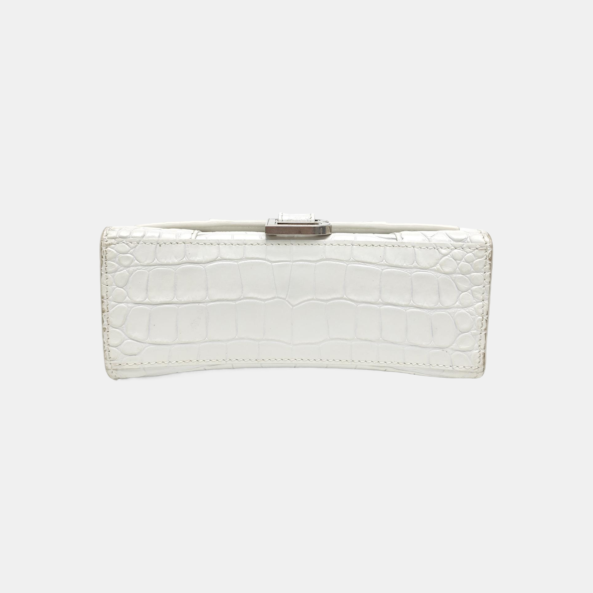 Hourglass Small Calfskin White