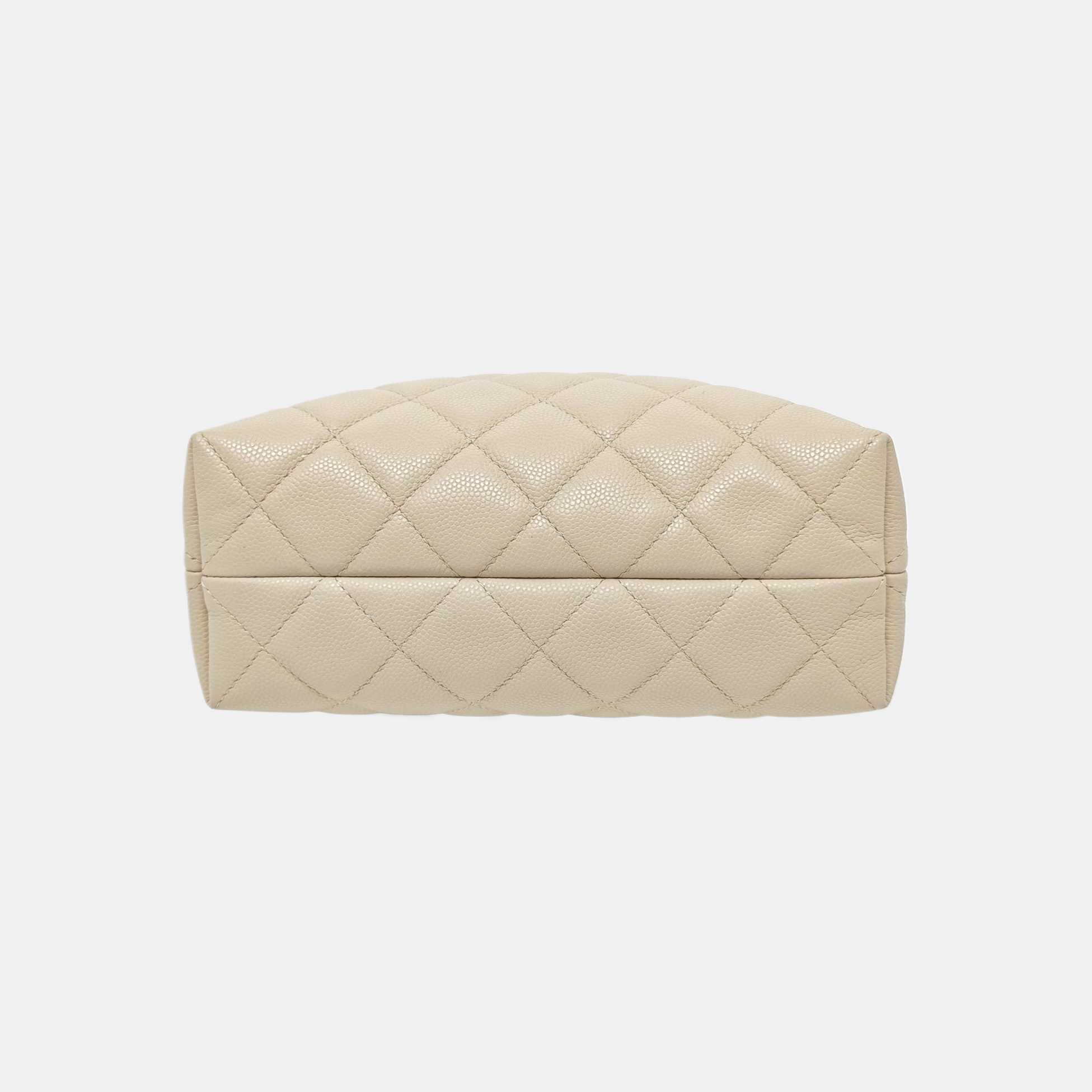 Quilted Grained Calfskin Beige