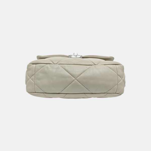 CHANEL 19 Small Quilted Lambskin Gray