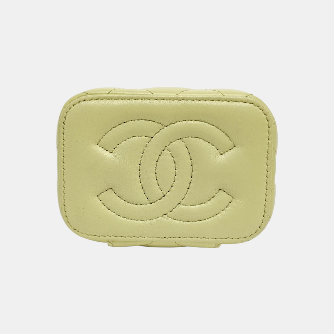VANITY CASE Small Quilted Lambskin Green