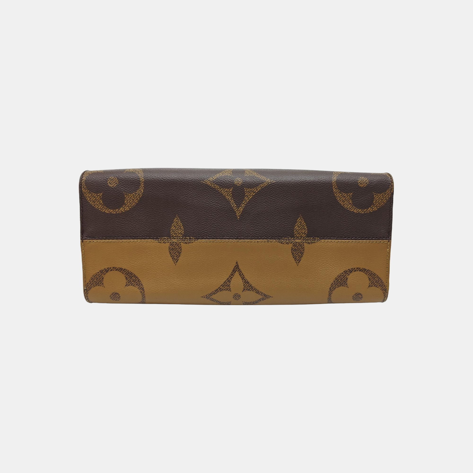 ONTHEGO MM Monogram Coated Canvas Brown