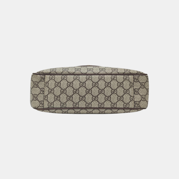 Ophidia Small Monogram Coated Canvas Beige