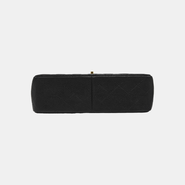 Large Quilted Grained Calfskin Black