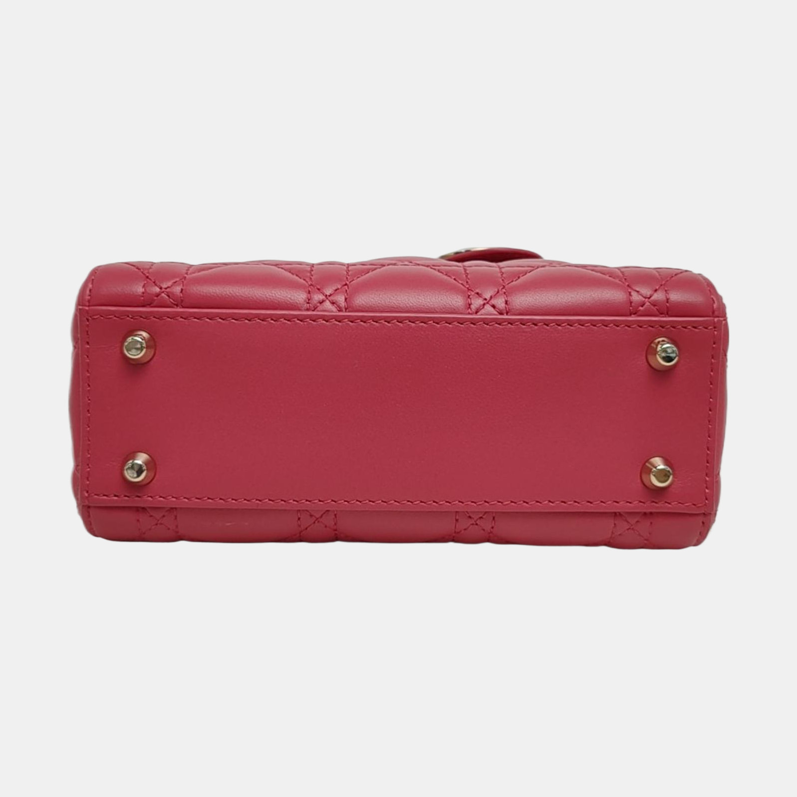 Lady Dior Mini Cannage Lambskin Red