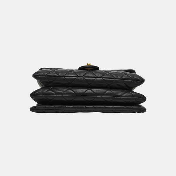 Quilted Lambskin Shoulder Bag Small Black