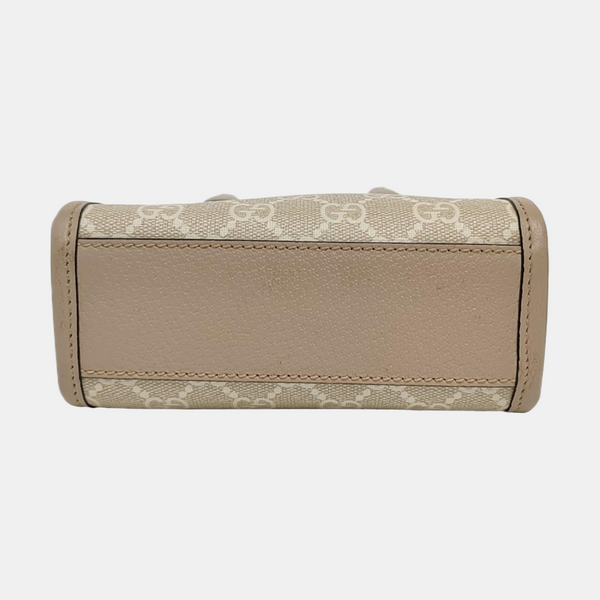 Retro Mini Monogram Coated Canvas Beige