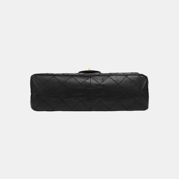 2.55 Maxi Quilted Waxed Cafskin Black