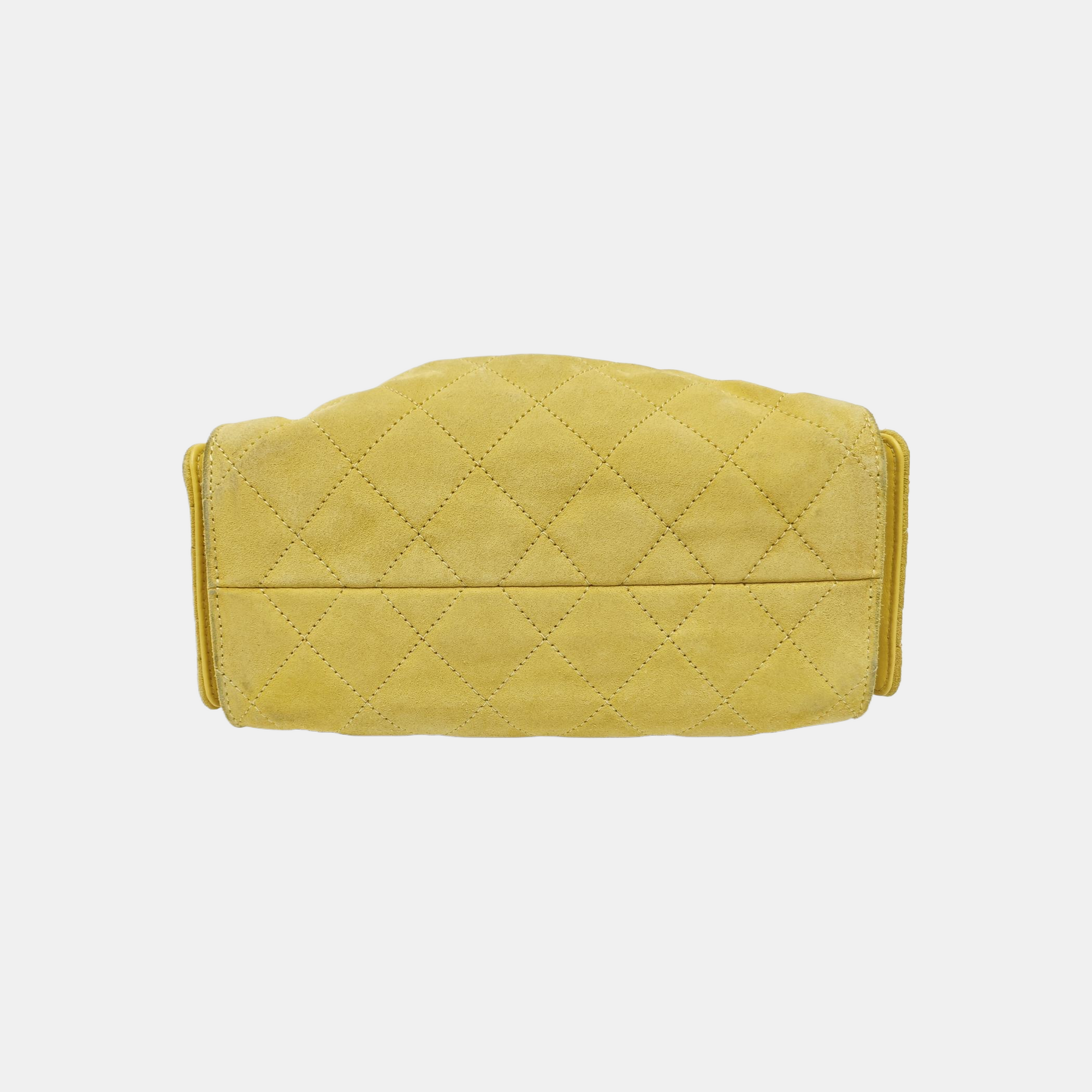 CHANEL 25 Quilted Suede Yellow