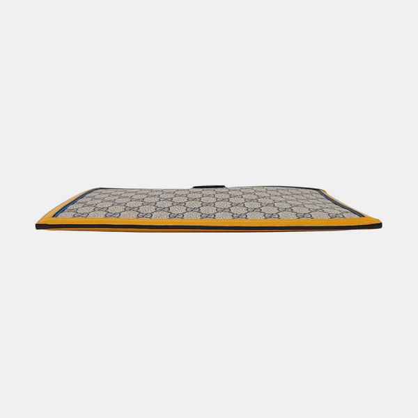 Monogram Coated Canvas Clutch Beige