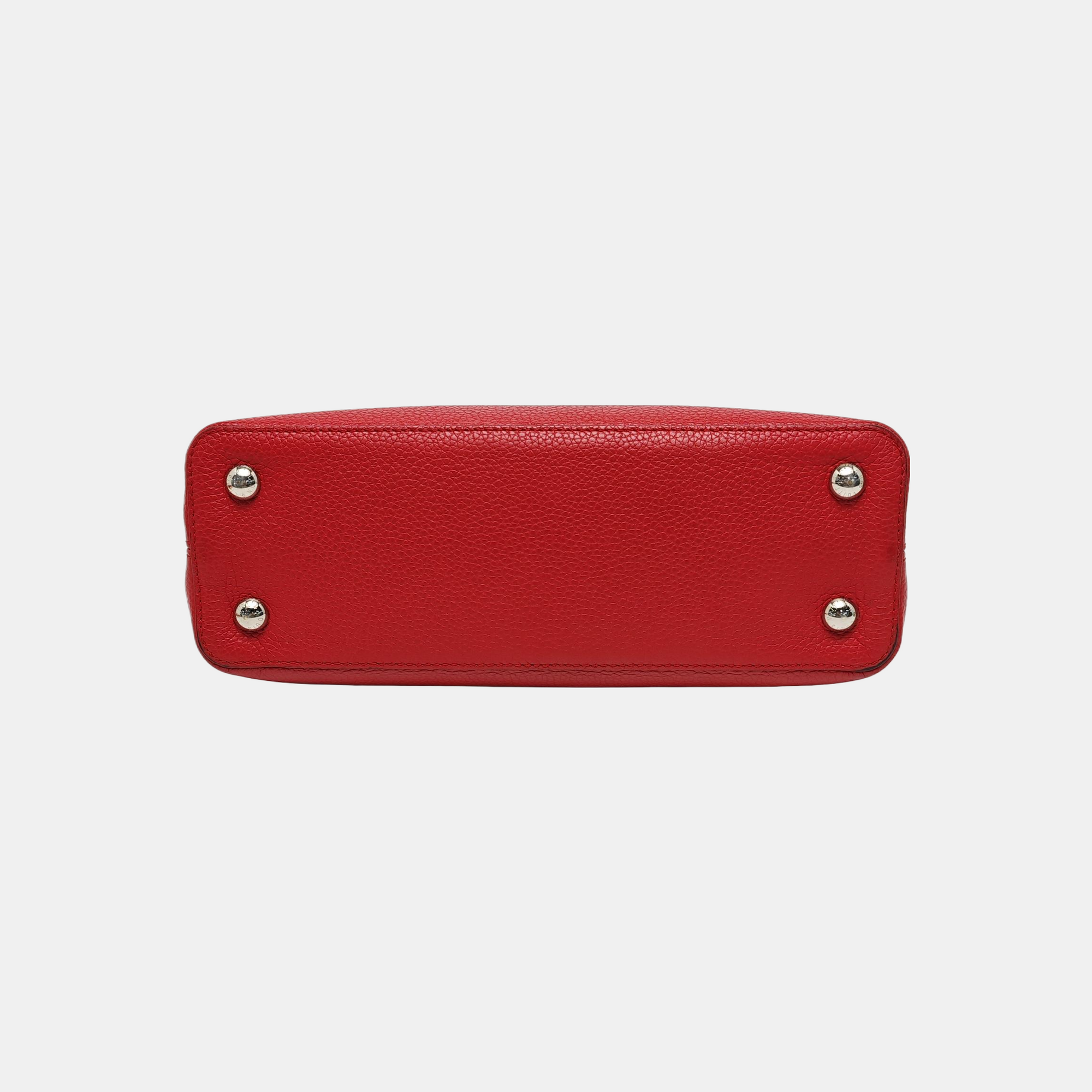 Capucines MM Piel de becerro Rojo