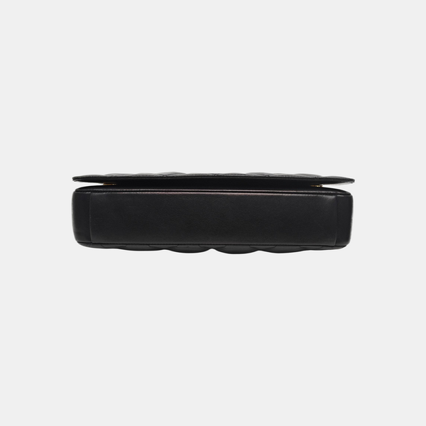 Quilted Lambskin Shoulder Bag Black