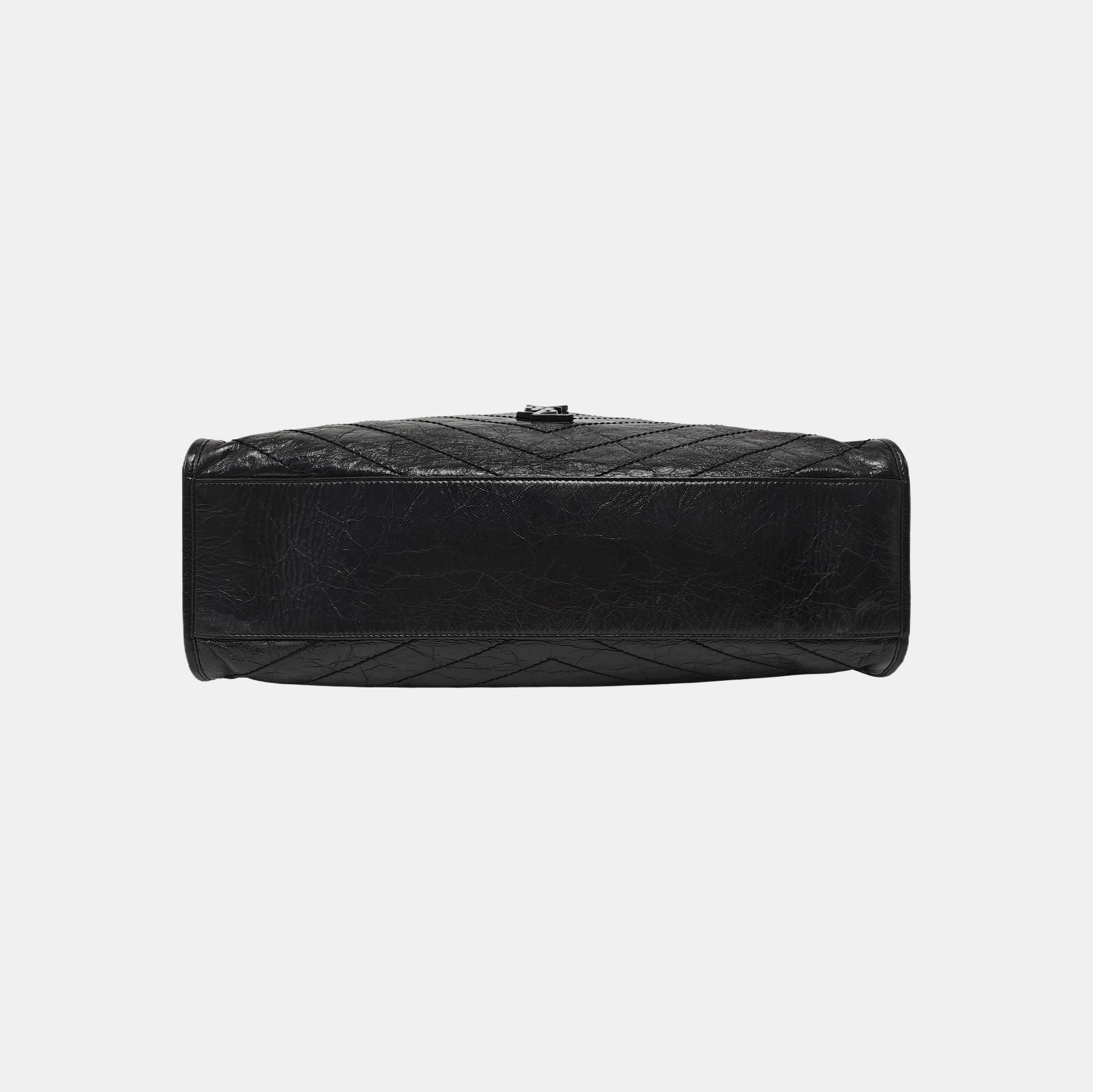 NIKI Chevron Calfskin Black