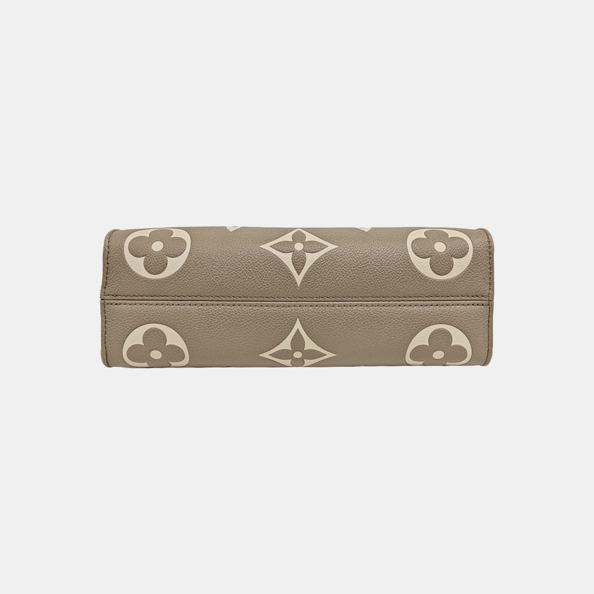 ONTHEGO EAST WEST PM Monogram Calfskin Gray