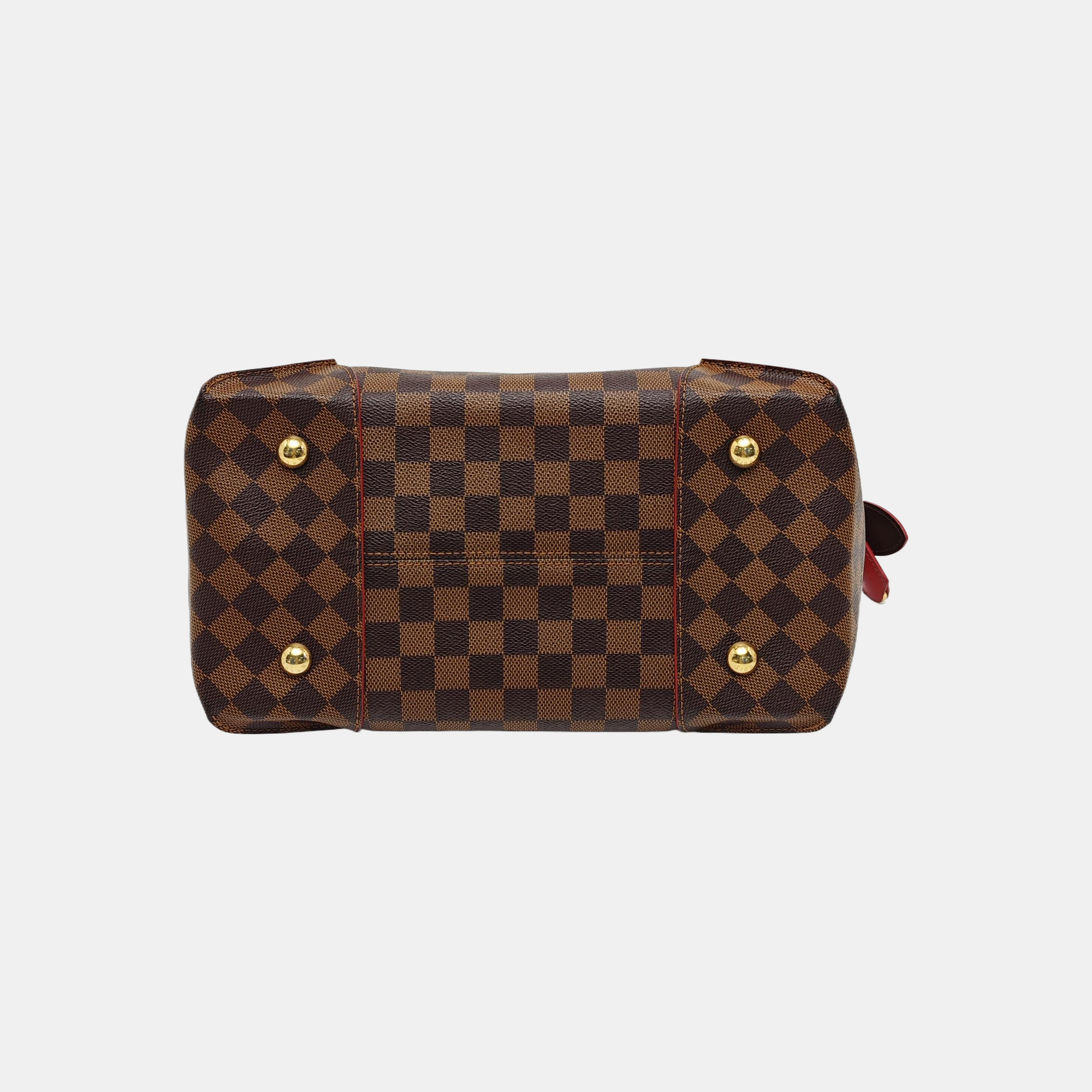 CAÏSSA MM Damier Ebene Coated Canvas Brown