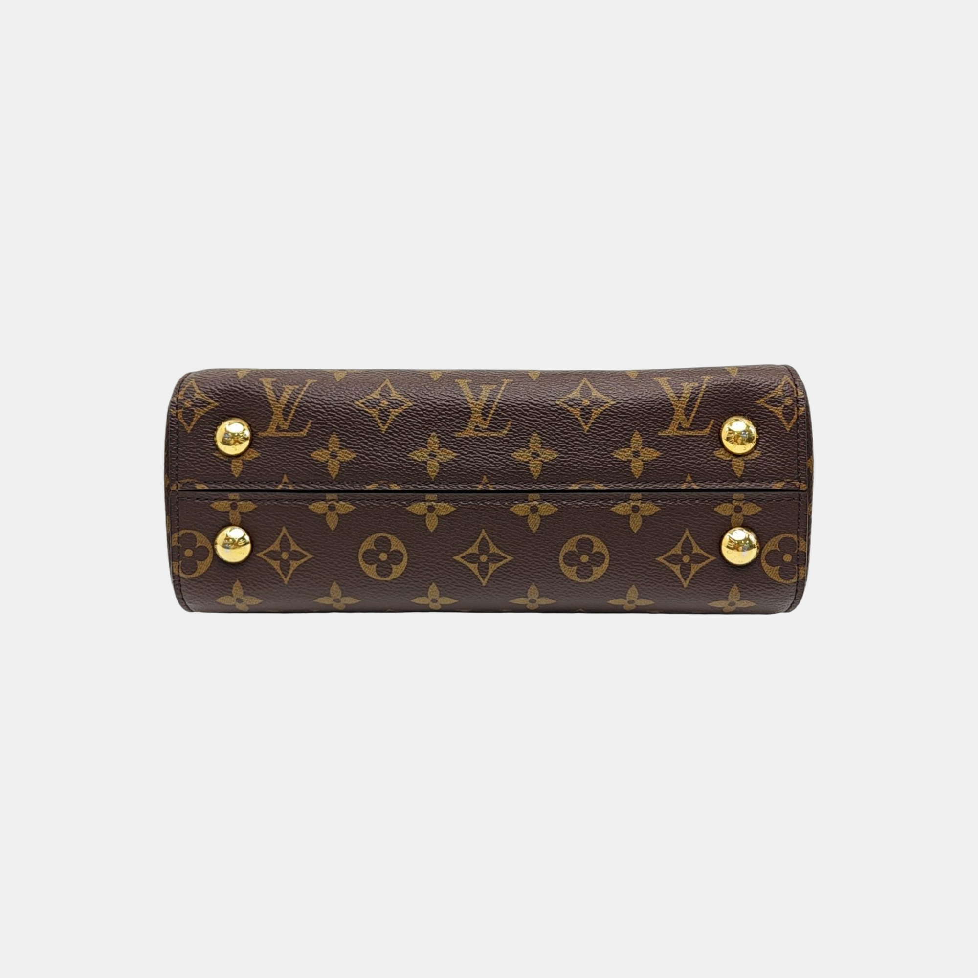 CLUNY Monogram Coated Canvas Brown