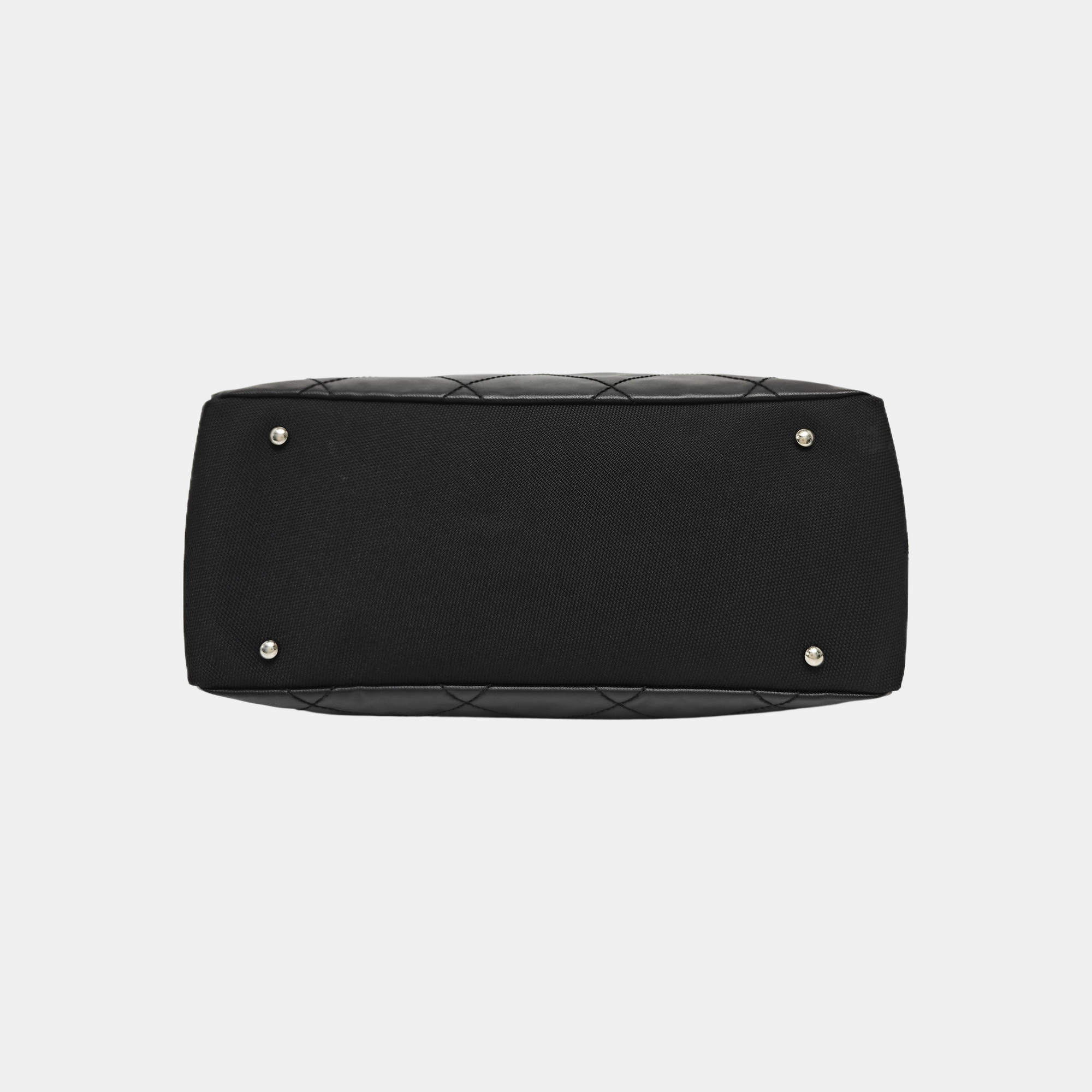PARIS BIARRITZ Large Quilted Coated Canvas Black