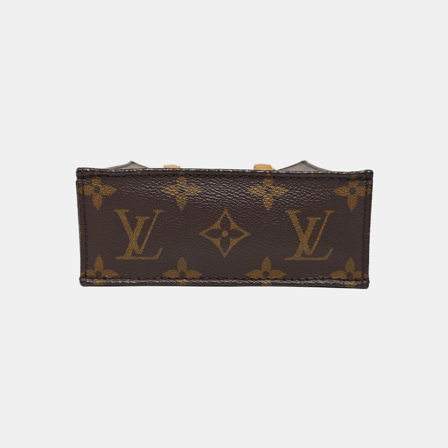 SAC PLAT Mini Monogram Coated Canvas Brown
