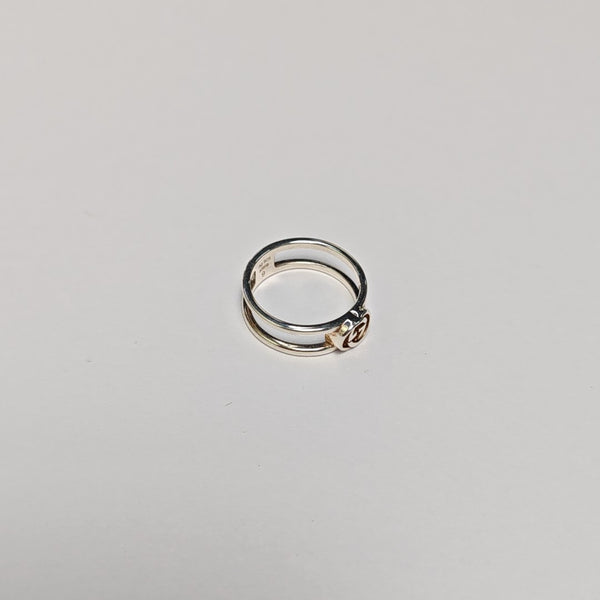 Interlocking G 925 Sterling Silver Ring EU 49