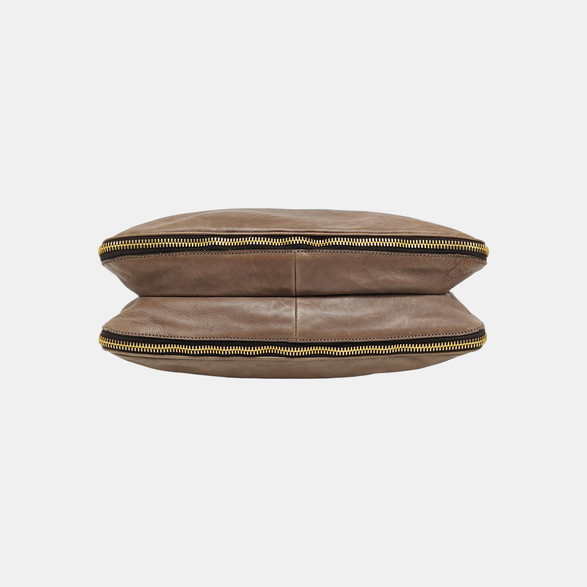 Calfskin Shoulder Bag Brown