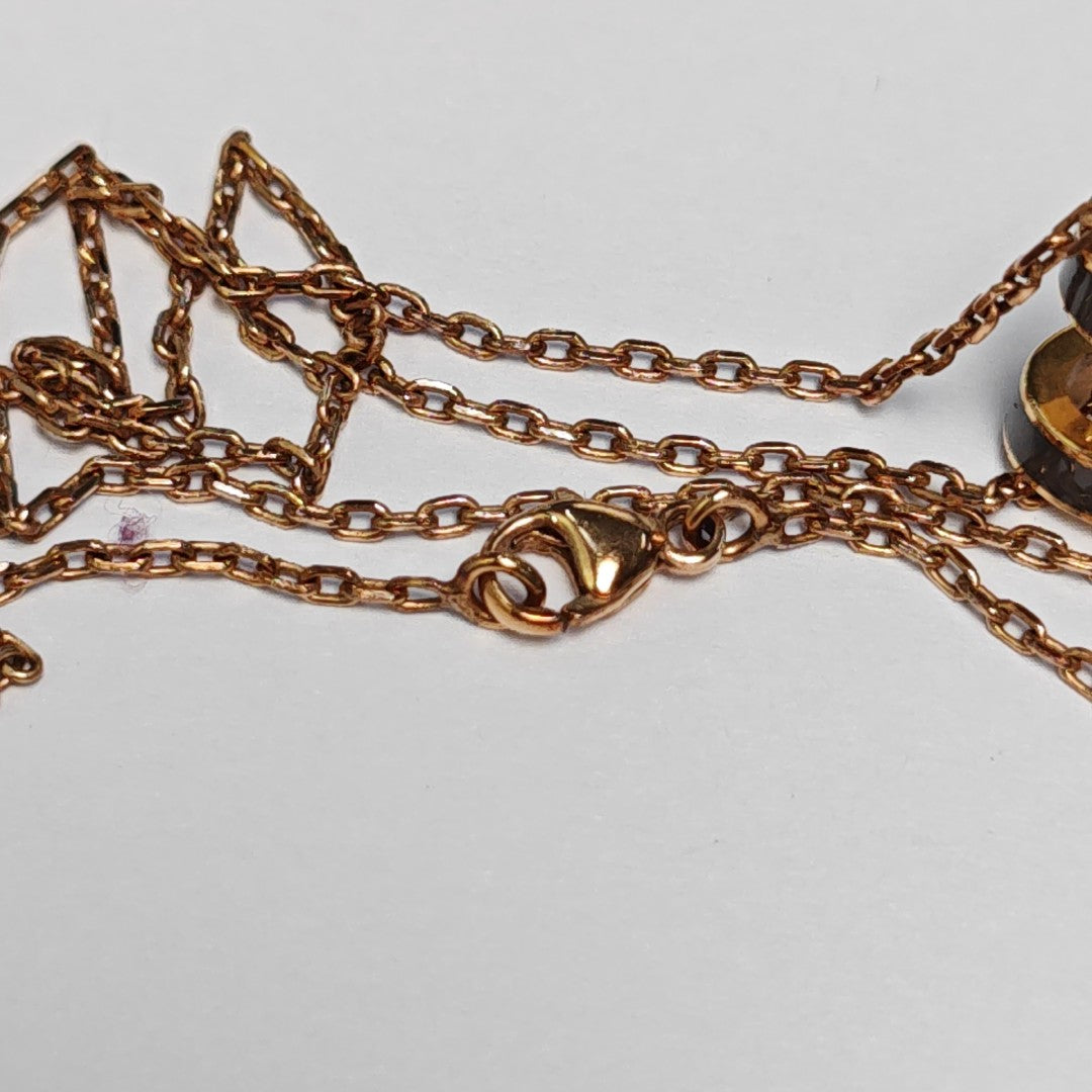 Pop H Metal Rose Gold Necklace