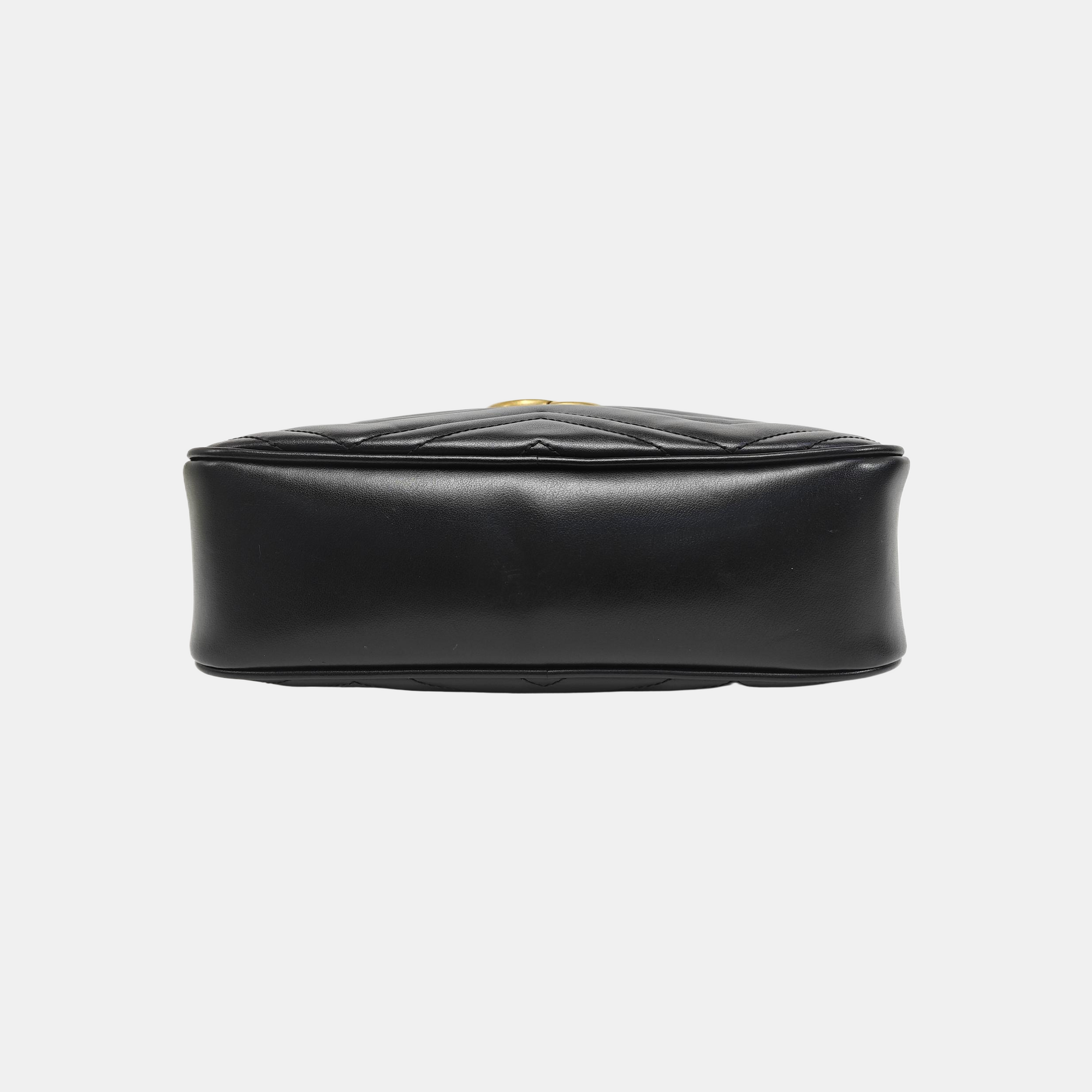 GG Marmont Small Quilted Calfskin Black