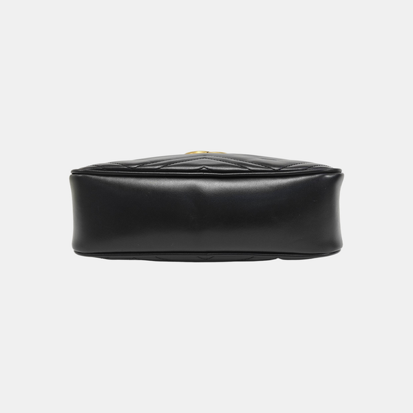 GG Marmont Small Quilted Calfskin Black