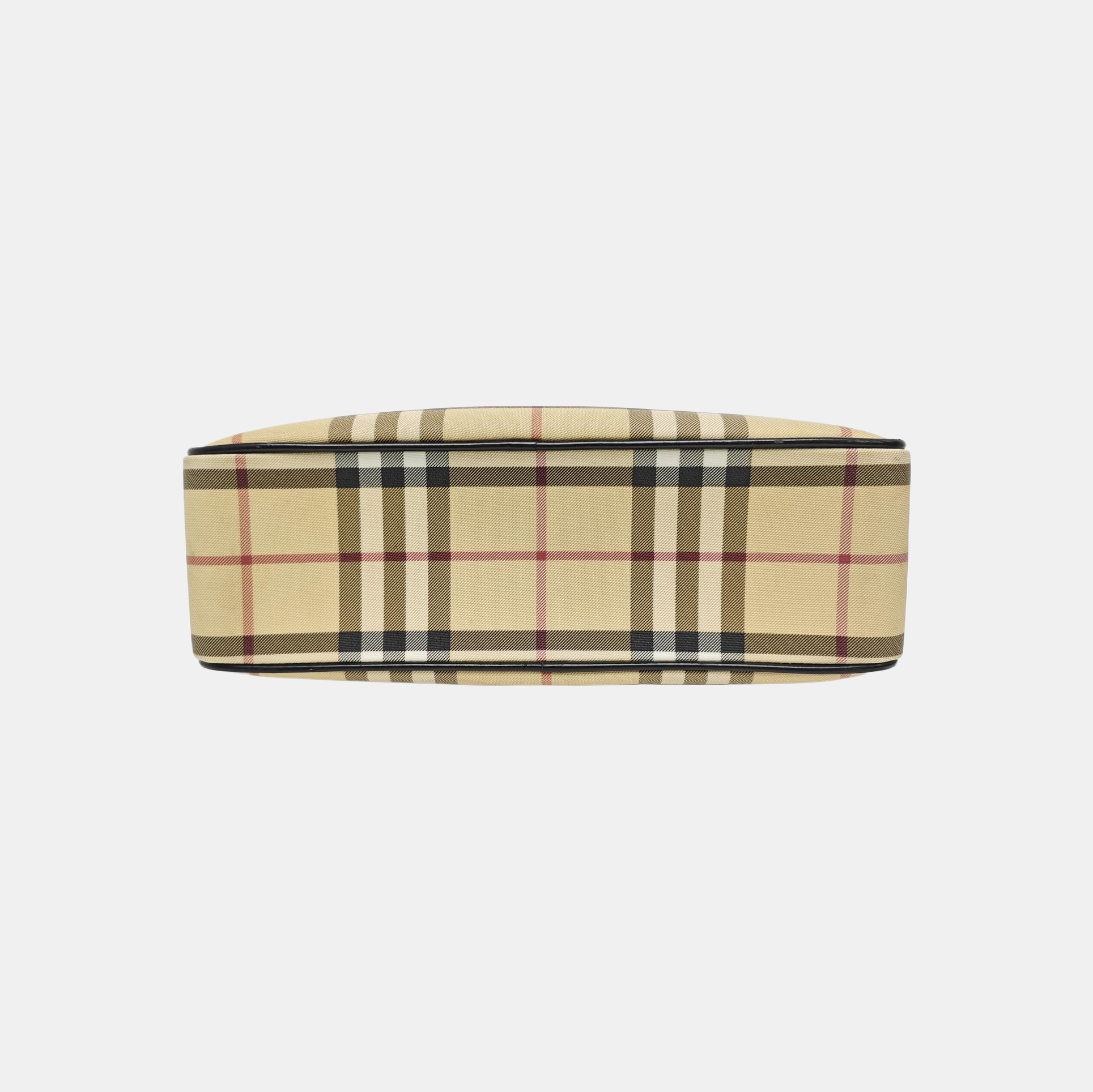 Coated Canvas Top Handle Bag Beige