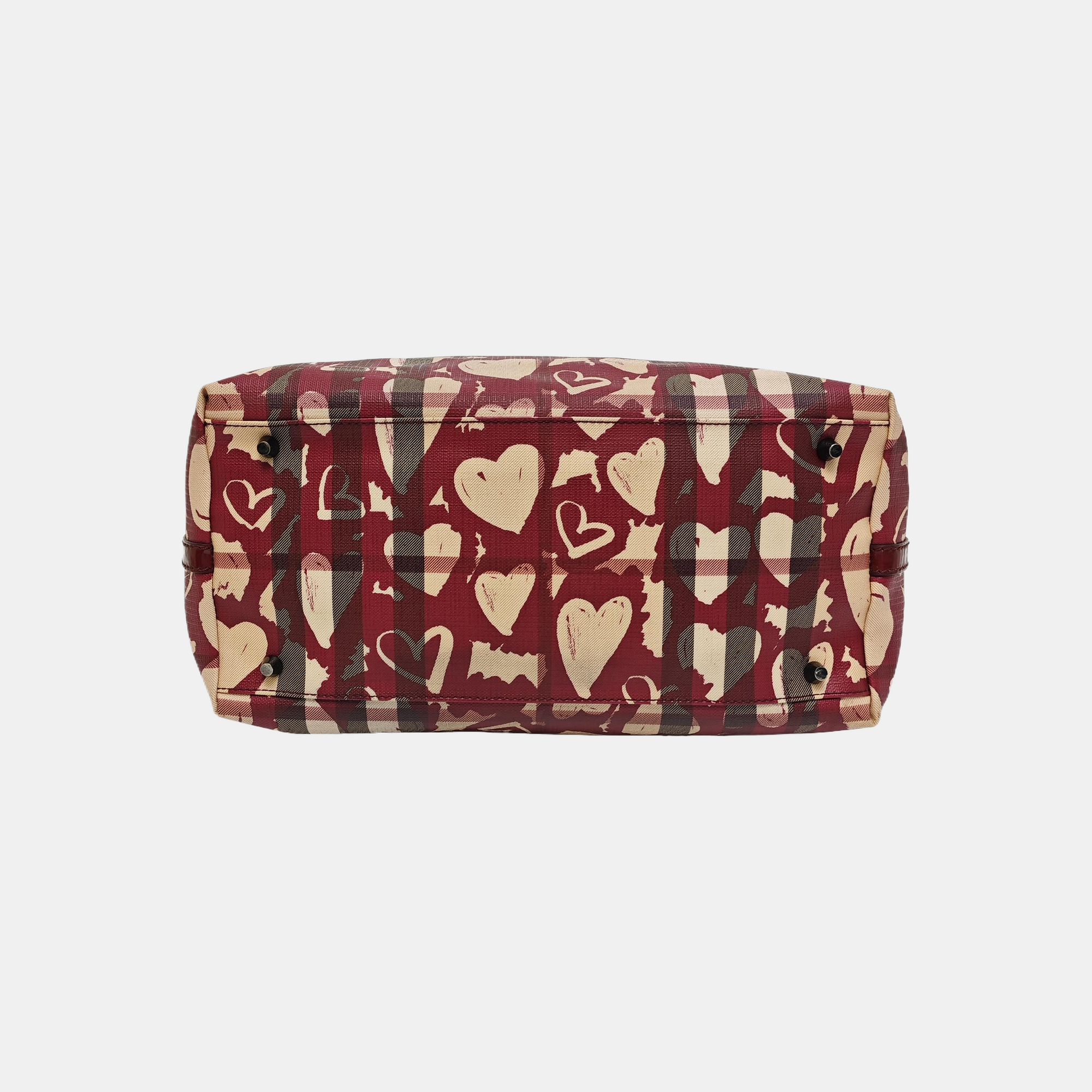 Coated Canvas Tote Bag Red